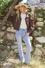 Choco Cropped Utility Pocket Jacket