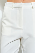 White High-waisted Flared Tailored Pants