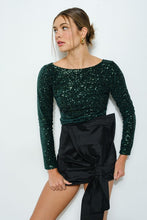 Black High Waist Front Big Bow Mini Skirt