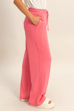 Taffy Pink Elastic Waist Wide-leg Pants