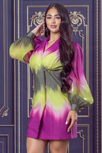 Multi Color Blazer Mini Dress