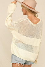 Ivory A Lightweight Ease To A Mixed Stitch Sweater