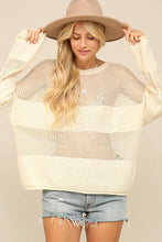 Ivory A Lightweight Ease To A Mixed Stitch Sweater