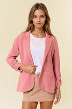 Rose Cinched Sleeve Blazer