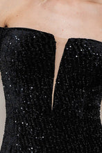 Black Long Sleeve Off Shoulder Velvet Sequin Maxi Dress