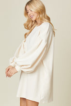 Ivory Solid Textured Dress