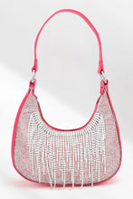 Rose Rhinestone Fringe Evening Shoulder