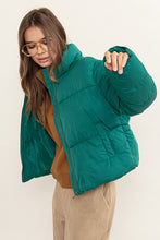 Pine Green Weekend Ready Quilted Puffer Jacket