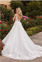 Off White Layered Lace A-Line Bridal Gown