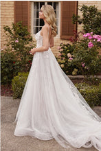 Off White Layered Lace A-Line Bridal Gown