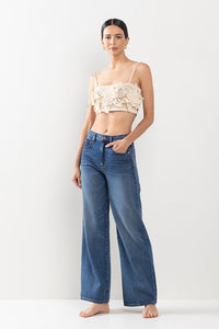 High Rise Wide Leg In Medium Wash