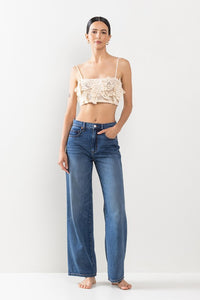 High Rise Wide Leg In Medium Wash