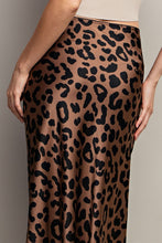 Brown Leopard Midi Skirt