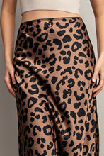 Brown Leopard Midi Skirt