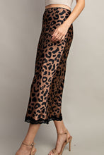 Brown Leopard Midi Skirt