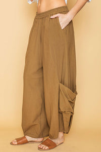 Rust Boho Style Cargo Pants