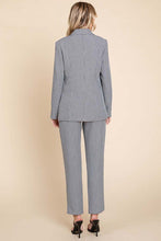Houndstooth Blazer and High Waisted Pants Pantsuit
