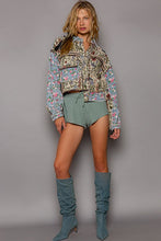 Denim Multi Oversized Fit Floral Print Hi-Lo Denim Jacket