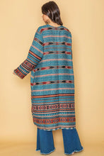 Multi Long Aztec Open Duster