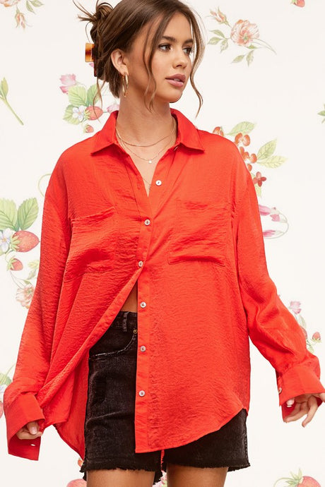 Tomato Red Hazel Shirt