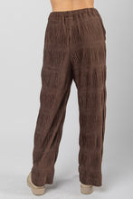 Chocolate Crinkled Soft Velvet Comfy Straight Pants