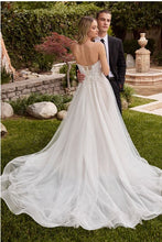 Off White Strapless A-Line Bridal Gown With Gloves