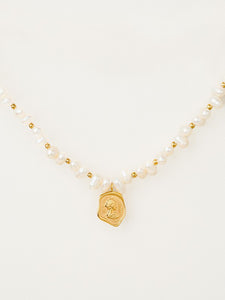 18K Gold-Plated Natural Pearl Necklace