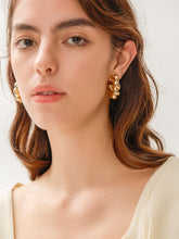 18K Gold-Plated C-Shaped Braided Golden Earring