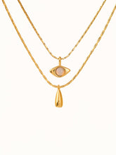 18K Gold-Plated Double-Layer Stacked eye Necklace