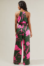Emerald-Fuchsia Eartha Floral Lighthearted Trapeze Jumpsuit
