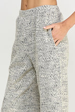 White/Black Fringe Detail Crop Pants