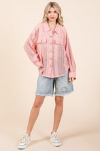 Blush Lace Long-Sleeve Button-Down Shirt