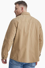 Khaki Mens Long Sleeve Solid Wash Shirts