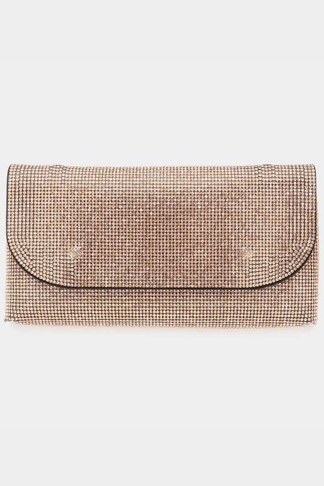 Peach Bling Rectangle Crossbody Bag