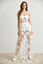 White Floral Embroidery Lace Dress