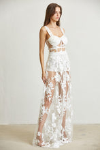 White Floral Embroidery Lace Dress