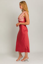 Rose Lace Mix Slip Midi Dress