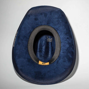 Navy Feather Cowgirl Hat