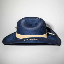 Navy Feather Cowgirl Hat