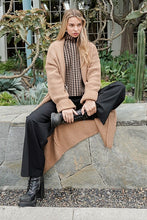 Mocha Long Slouchy Cardigan With Belt