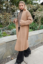 Mocha Long Slouchy Cardigan With Belt