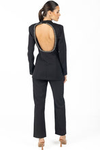 Black Paris Backless Blazer