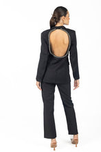 Black Paris Backless Blazer