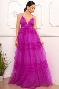 Violet Tulle Max Dress