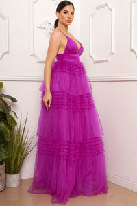 Violet Tulle Max Dress