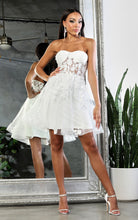 Ivory Corset Tulle Short Dress