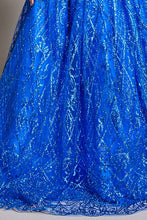 Royal Blue Off Shoulder Sweetheart Top Semi-Quinceanera