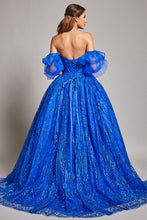 Royal Blue Off Shoulder Sweetheart Top Semi-Quinceanera