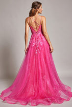 Fuchsia Sleeveless Sweetheart Top A Line Dress