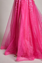 Fuchsia Sleeveless Sweetheart Top A Line Dress